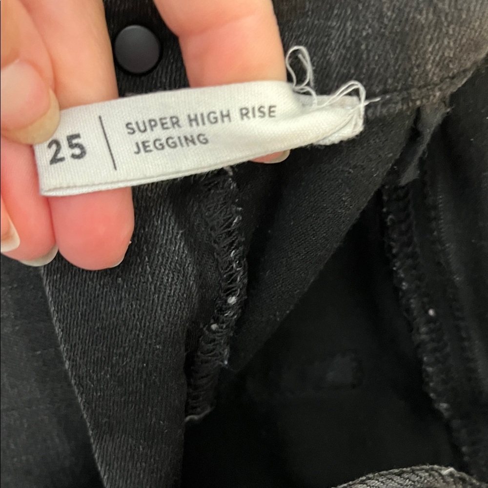 Size 25 PacSun Charcoal Denim Jeans - Picture 4 of 5